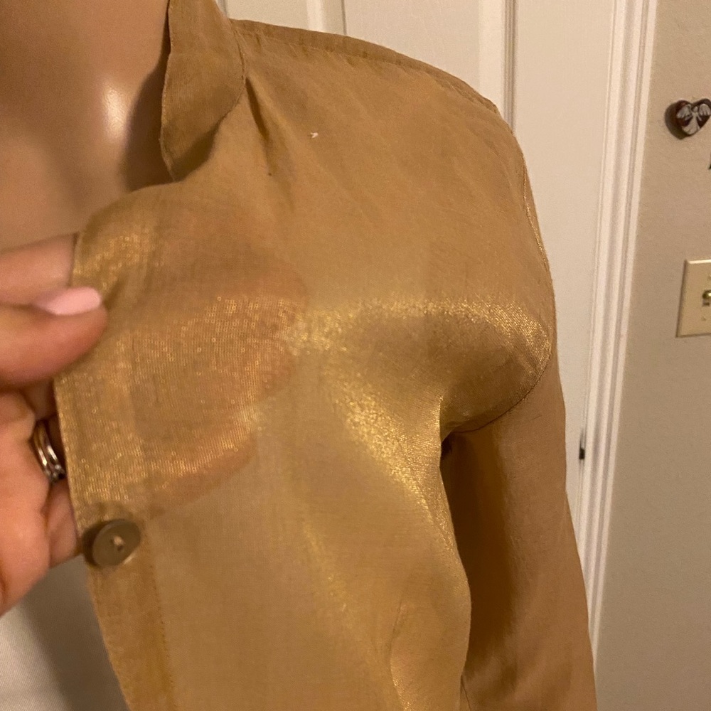 Eileen Fisher Metallic Top - Picture 3 of 12